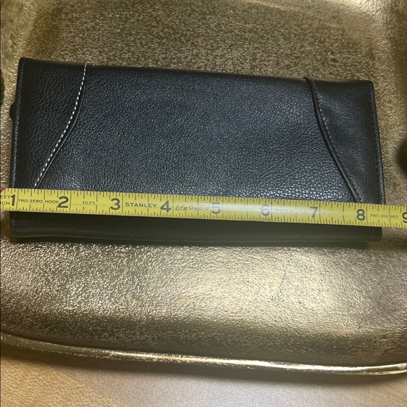 #1532** Vintage Black Genuine Leather Wallet - Picture 8 of 15